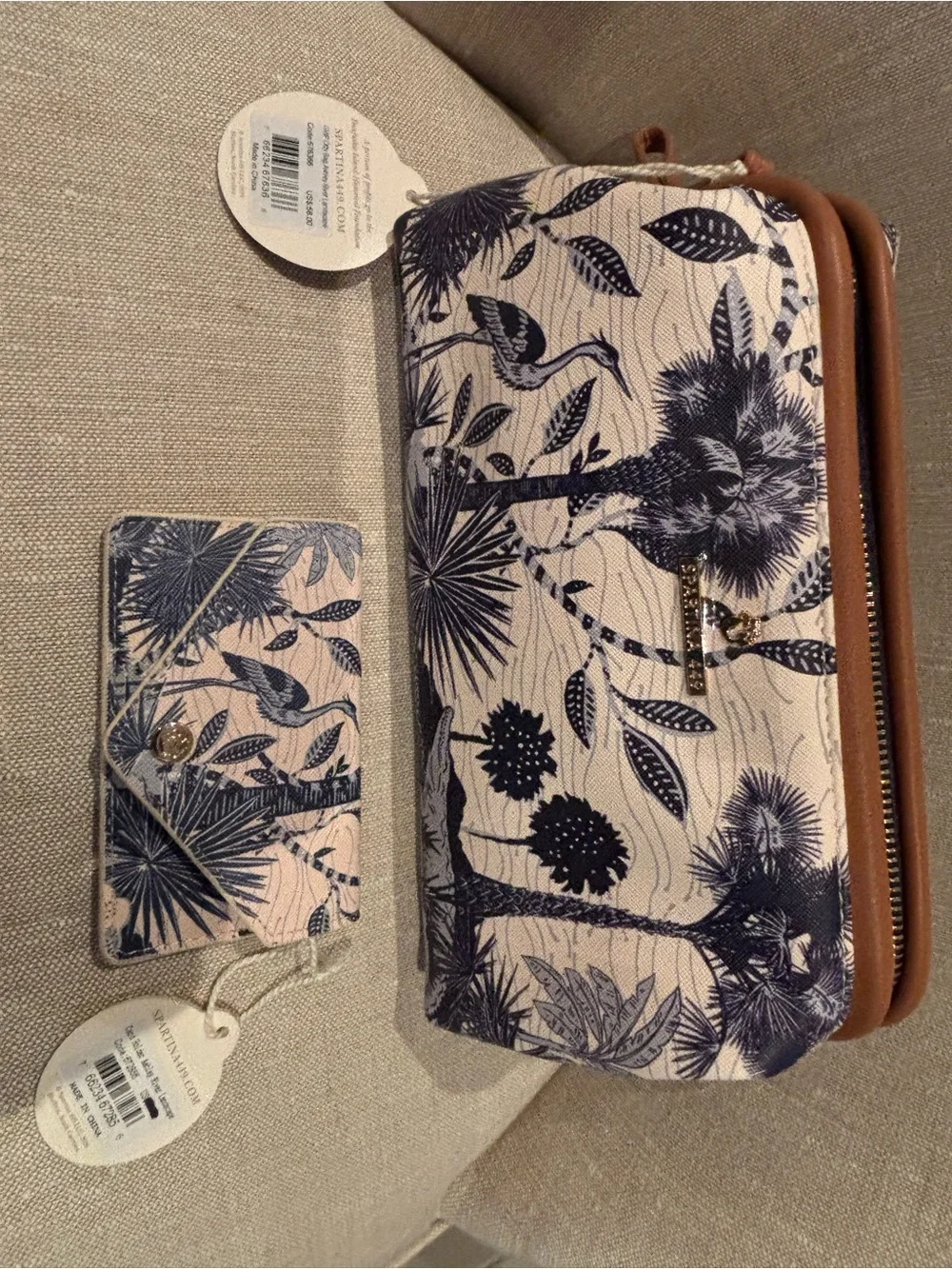 Spartina 449 “Ashley River” Cosmetic Case and cardholder set